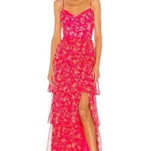 Floral Pink Maxi Dress
